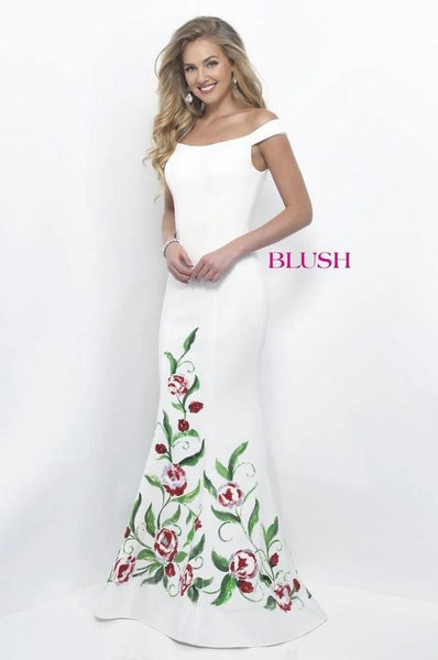 BLUSH Dress 4 / Off White/Multi 11207