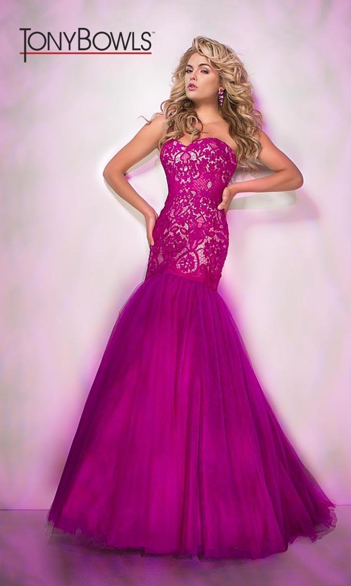 Tony Bowls 11412 Size 12 Long Chiffon Prom Pageant Dress Crystal Embel –  Glass Slipper Formals